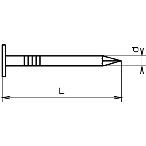 Dachpappenstift 2.5x20mm feuerverzinkt<br>