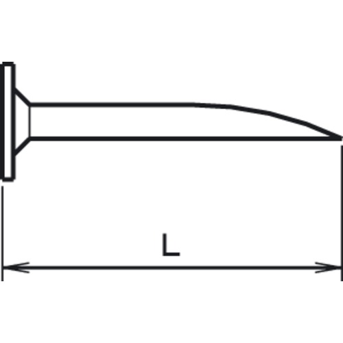 Paschnagel 10mm gebläut<br>