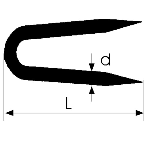 Agraffe 1.2x12mm verzinkt<br>