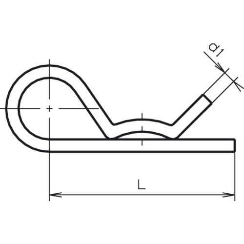 Vorsteckfeder 2x50mm verzinkt<br>