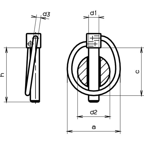 Klappsplinten 4.5x3.4x42mm verzinkt<br>