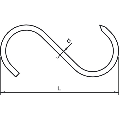 Fleischhaken 100mm rostfrei<br>