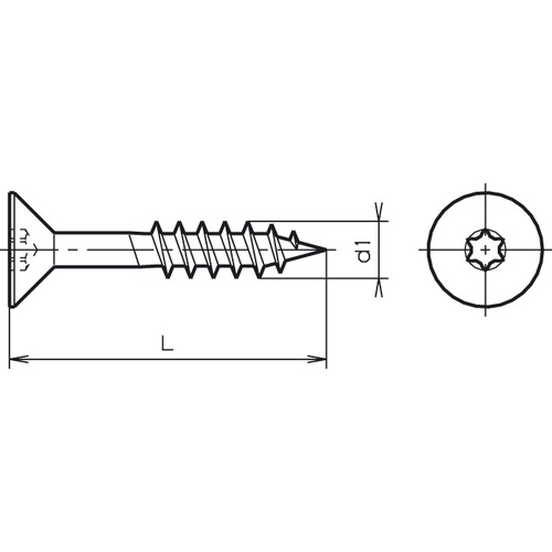 SK Universalschraube mit Schaft T 3x30mm<br>