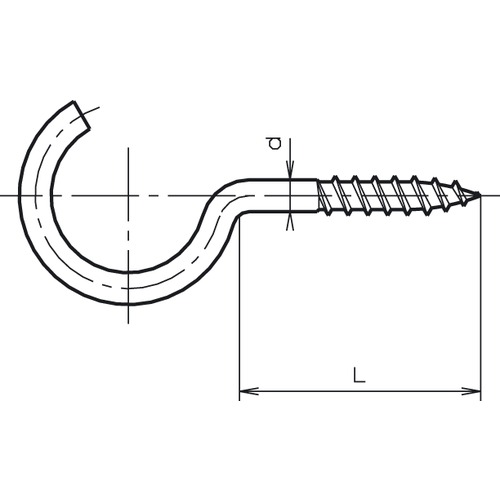 Hakenholzschraube plastifiziert weiss  30x10x2.6mm<br>