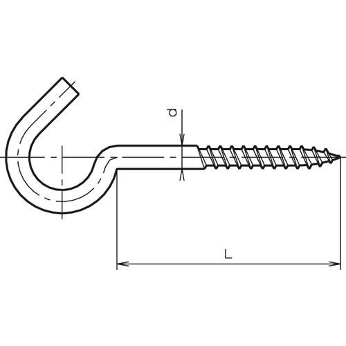 Waschseilhaken weiss 65x22x4.7mm<br>