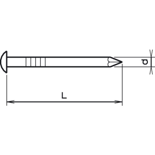 Stahlnagel vermessingt<br>