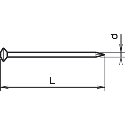 Stahlnagel Linsensenkkopf<br>