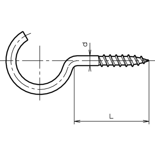 Hakenholzschraube rostfrei 2.9x22mm<br>