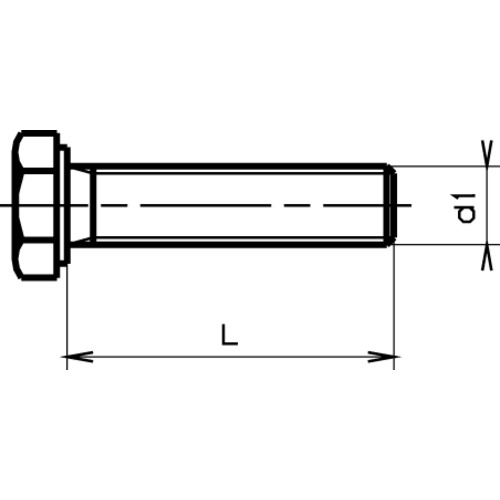 6kant Schraube ohne Schaft rostfrei  M6x20mm<br>