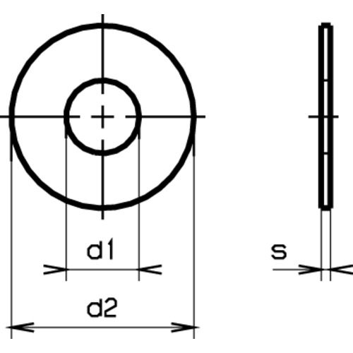 Unterlagscheibe rostfrei 3.2x9x0.8mm<br>