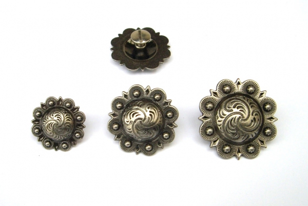 Concho Antique Silver Berry mit Schraube<br>