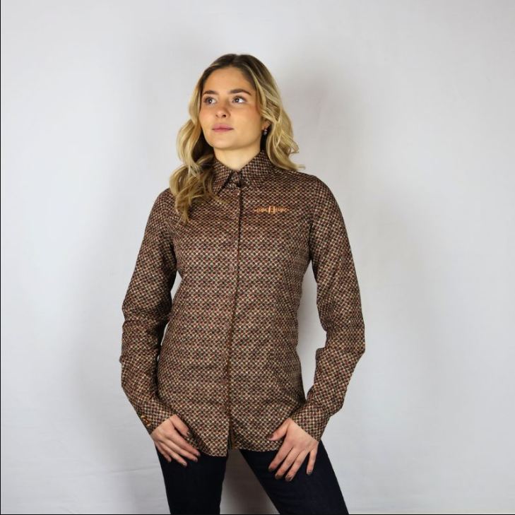 Dot Brown Shirt Femme<br>