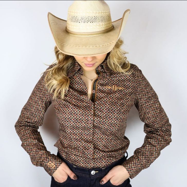 Dot Brown Shirt Femme<br>