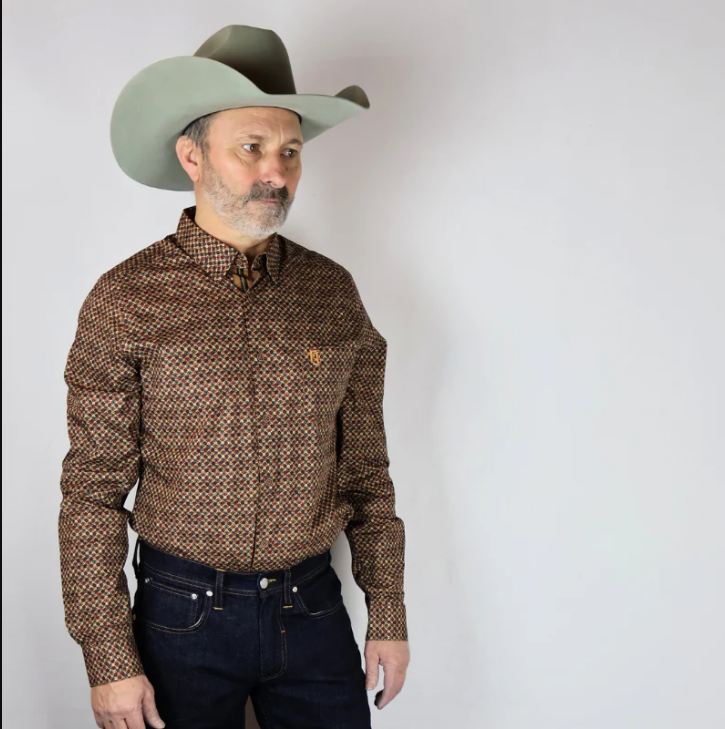 Dot Brown Shirt Homme<br>