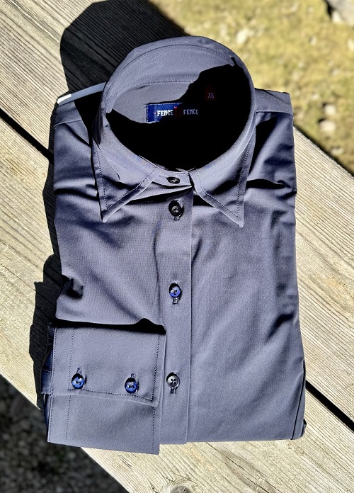 Blue Black Shirt Femme<br>