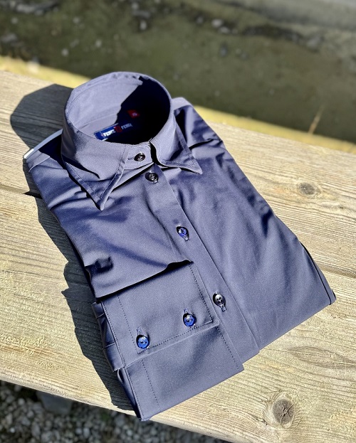 Blue Black Shirt Femme<br>