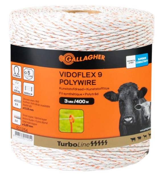 Vidoflex 9 TurboLine Plus (wei&szlig;, 400 Meter)<br>