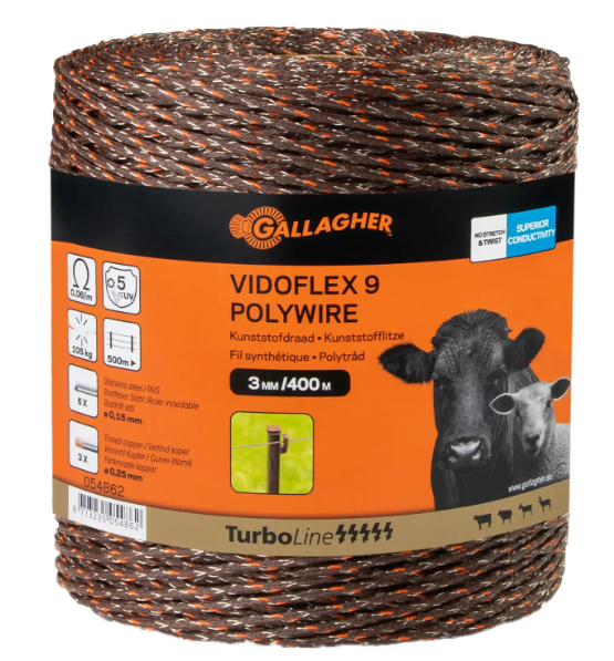Vidoflex 9 TurboLine Plus (terra geflochten, 400 Meter)<br>