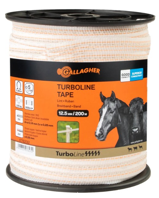 TurboLine-Breitband 12,5 mm (wei&szlig;, 200 Meter)<br>