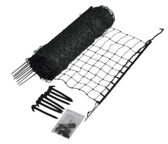 Kaninchen-/Hobbynetz, Einfacher Erdstab, 65cm, 25m<br>