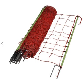 Wolfsnetz, Doppelspitze, 120cm, 50m orange<br>