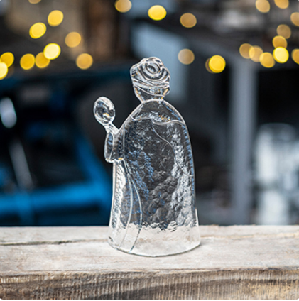 Melchior gross Hergiswil<br> Figur, Grösse: Melchior (mitte, mit Turban / von hinten) 105 x 220 mm