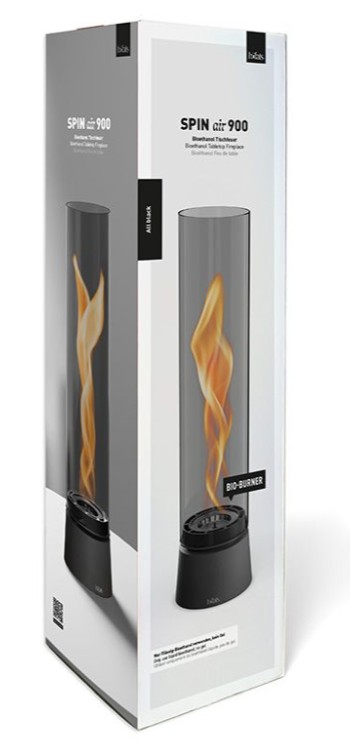 Tischfeuer schwarz, Spin air 900<br>
