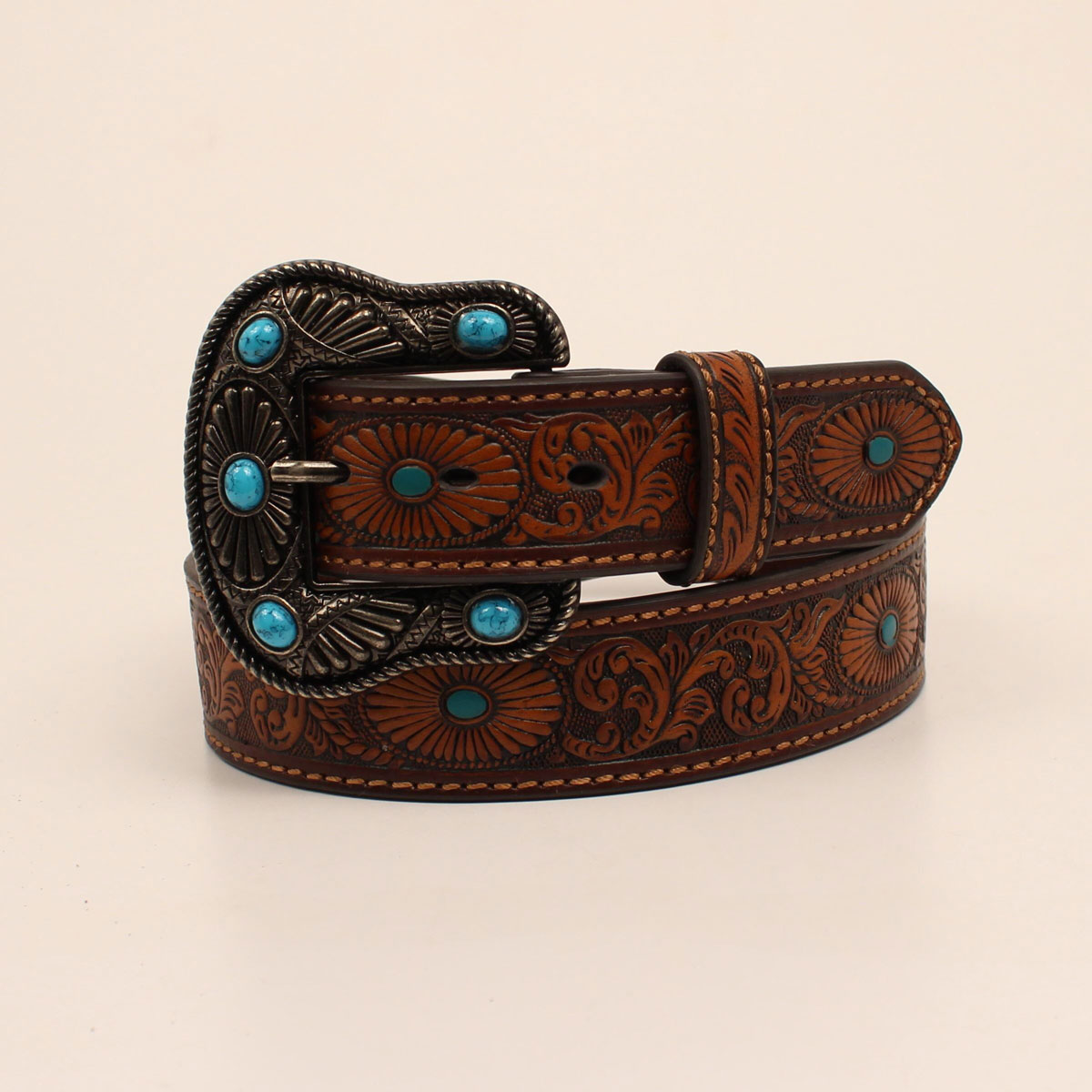 Nocona Floral Tooled Belt<br>