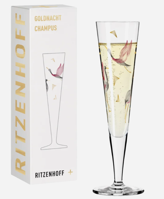 Champagnerglas Goldnacht <br>