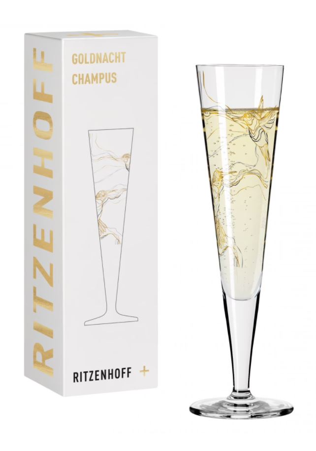 Champagnerglas Goldnacht no.8<br>