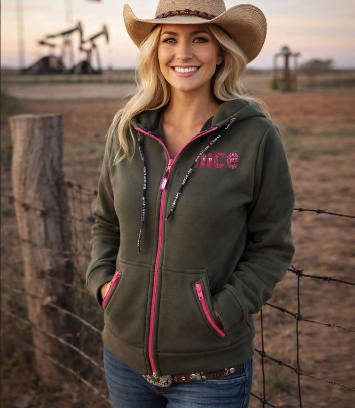 NICE Fleece Zip Heritage Pinkolive<br>