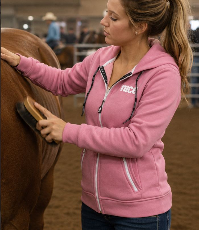 NICE Fleece Zip Wild Rose<br>