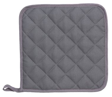 Topflappen uni gesteppt, grau<br> Farbe: grau