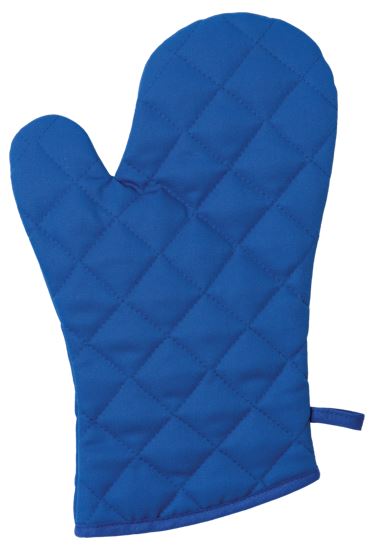 Topfhandschuh uni gesteppt, blau<br> Farbe: blau