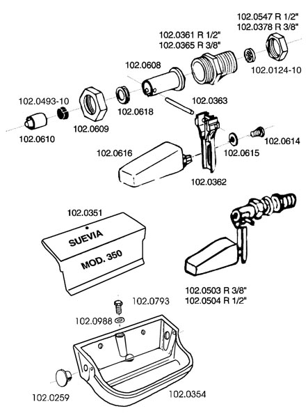 Tr&auml;nkebecken Suevia 350<br>