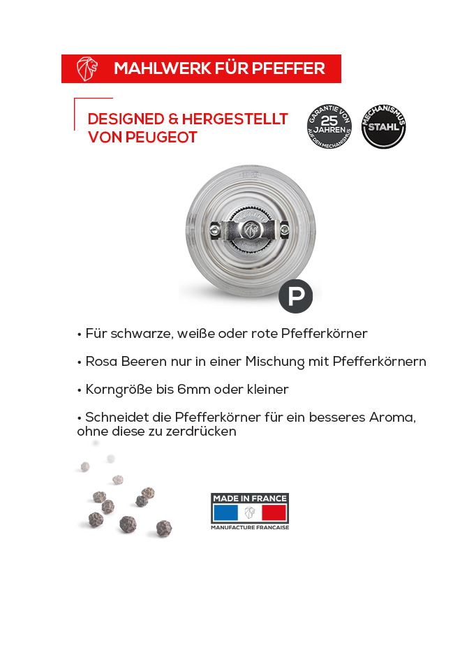 Pfeffermühle Nancy Acryl Peugeot<br>