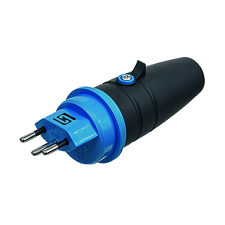 Stecker T13 IP55 anthrazitgrau/hellblau<br>