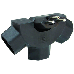 STEKO Abzweigstecker schwarz<br>