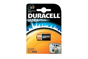 Duracell Ultra Photo 3.0V 123 CR123A<br>