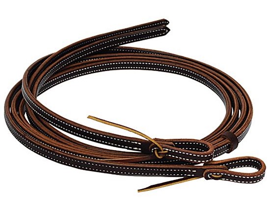 AL DUNNING oiled 2-Ply Latigo Reins<br>