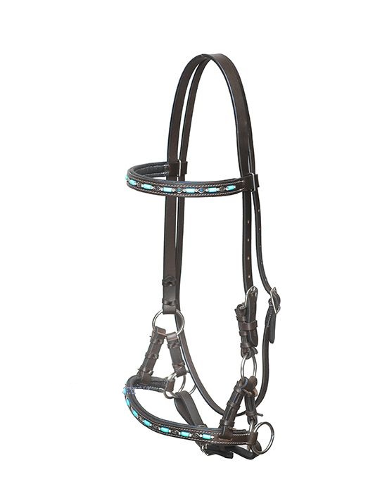 Sidepull mit türkisfarbenen Verzierungen<br>