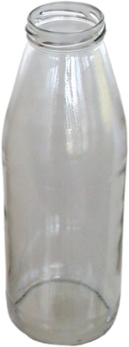 Milchflasche 105 rund, 1 Lt. ohne Deckel<br>