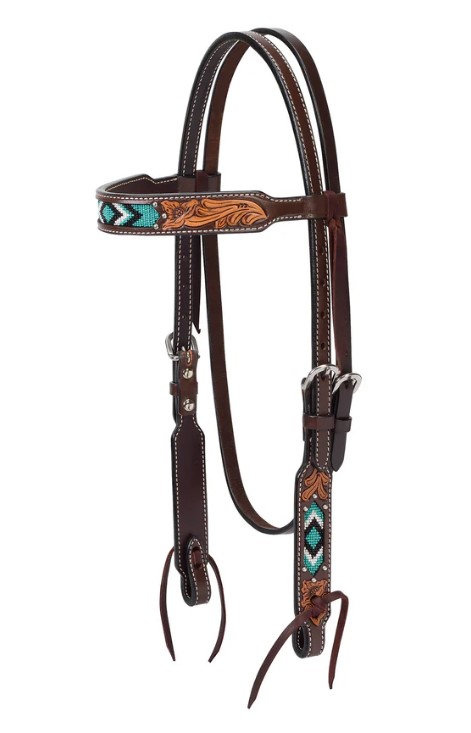 Kopfstück Turquoise Cross Stirnband<br>
