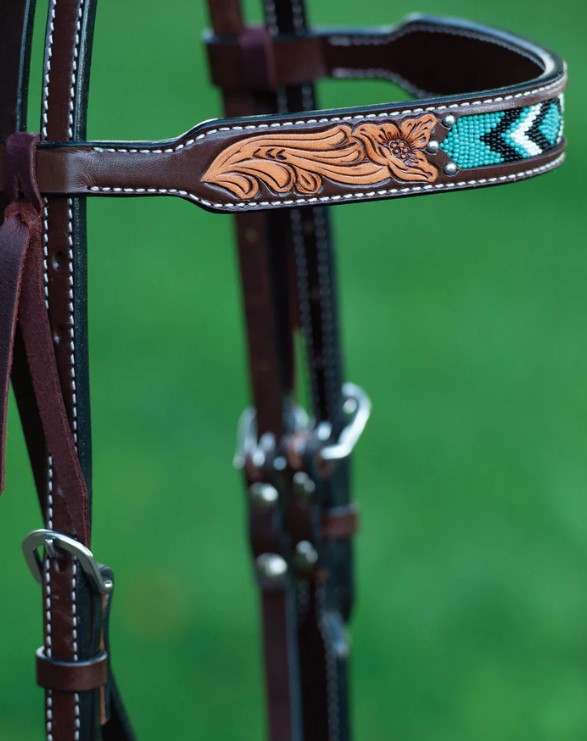 Kopfstück Turquoise Cross Stirnband<br>