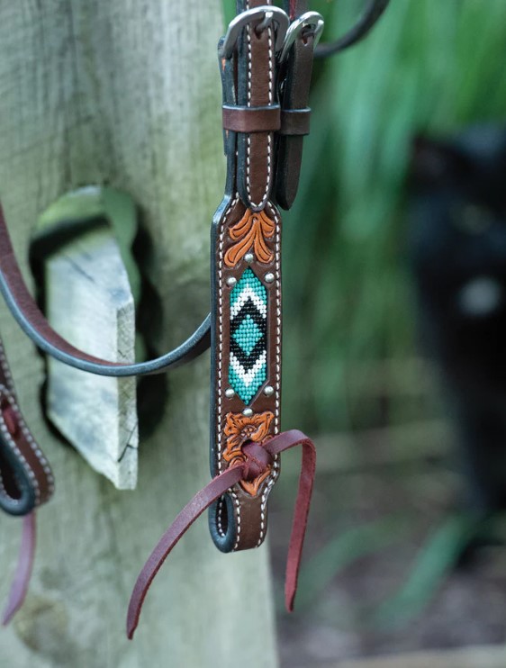 Kopfstück Turquoise Cross Stirnband<br>