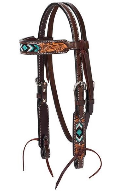 Kopfstück Turquoise Cross Stirnband<br>