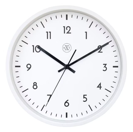 Wanduhr NeXtime Easy Big, weiss<br> Farbe: weiss