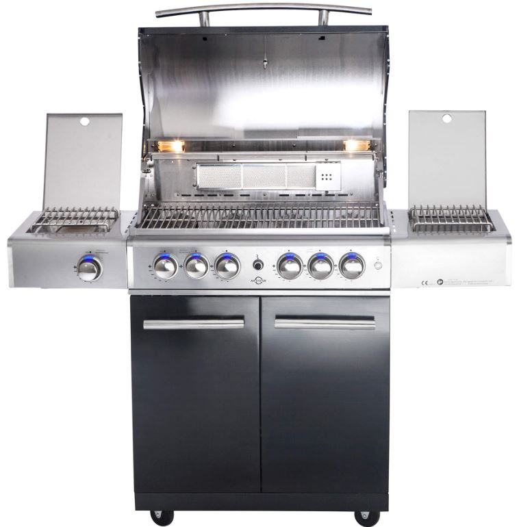 Chef L Set-Kombi S2, schwarz, Gasgrill + Module 2 & 3  ALL'GRILL<br>